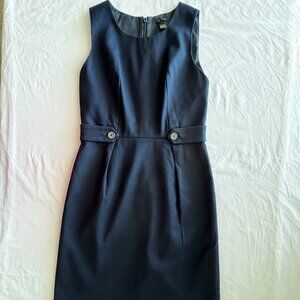 J.Crew Factory Women's Sheath Dress With Waist Tabs Pockets Size 0P 100%Cotton
